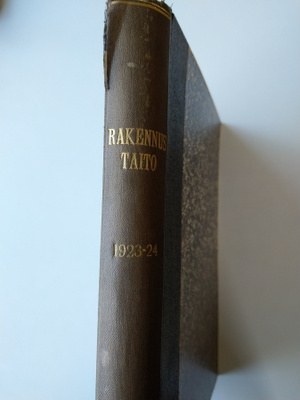 Rakennustaito -lehden vuosikerrat 1923 - 1924 sidottuna