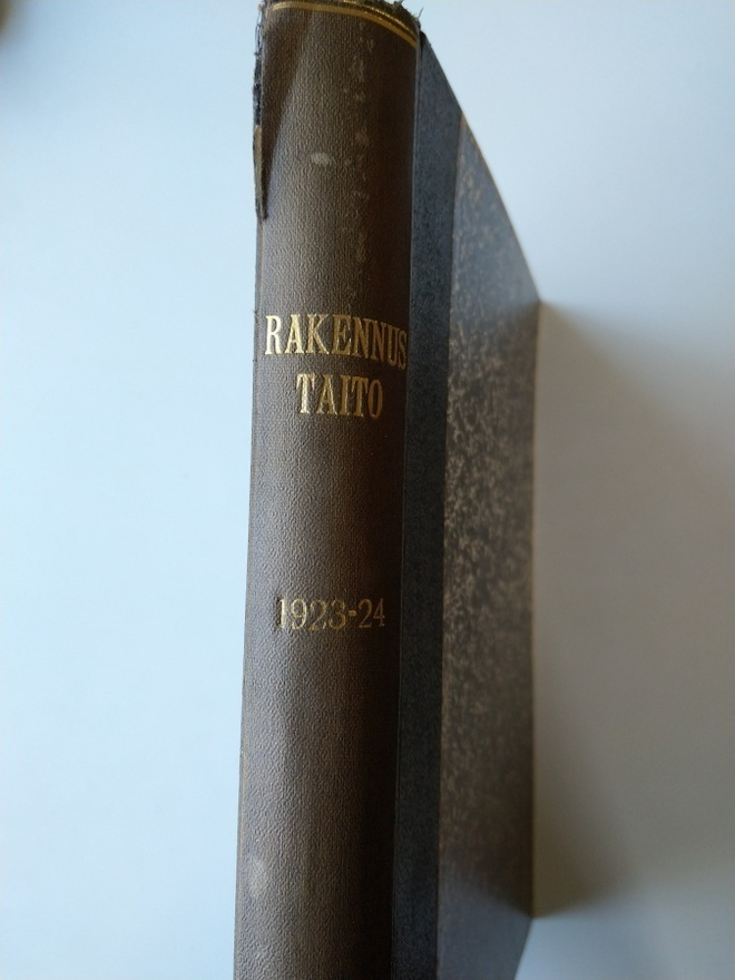 Rakennustaito -lehden vuosikerrat 1923 - 1924 sidottuna