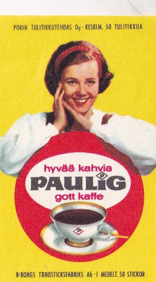 Paulig hyvää kahvia gott kaffe,  s63