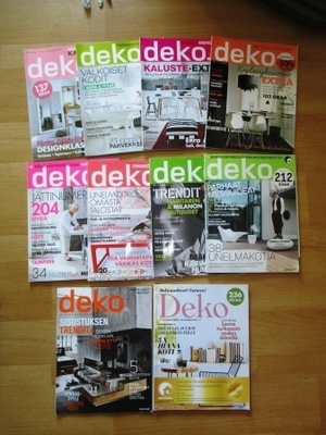 DEKO- lehtiä. 1,50€ kpl.