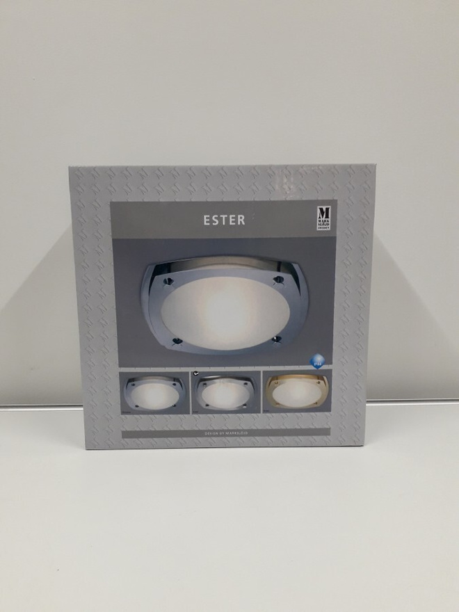 Kattovalaisin Ester 1lmp (brush.steel,opal, MarkSlöjd, uusi)