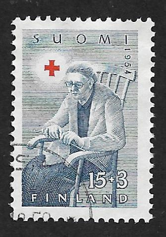 Punainen risti 1954 15+3mk (LAPE 423) O