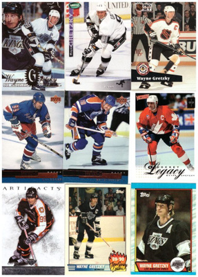 9 x WAYNE GRETZKY Kings, Oilers, Rangers, CAN