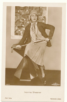 Filmitähti NORMA SHEARER - vanha kortti
