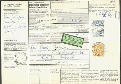 1970 paketti Vaasasta Ruotsiin