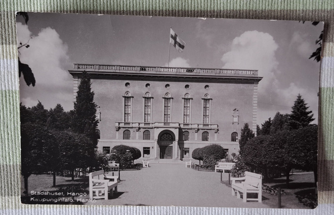 Hanko, kaupungintalo, vanha kulkematon kortti