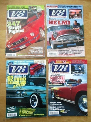 V8 magazine-lehtiä 1€ kpl