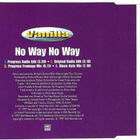 Vanilla • No Way No Way CD Maxi-Single - pikkukuva 2