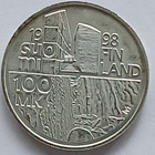 JUHLARAHA. Hopea 100 mk, Alvar Aalto vuodelta 1998. - pikkukuva 1