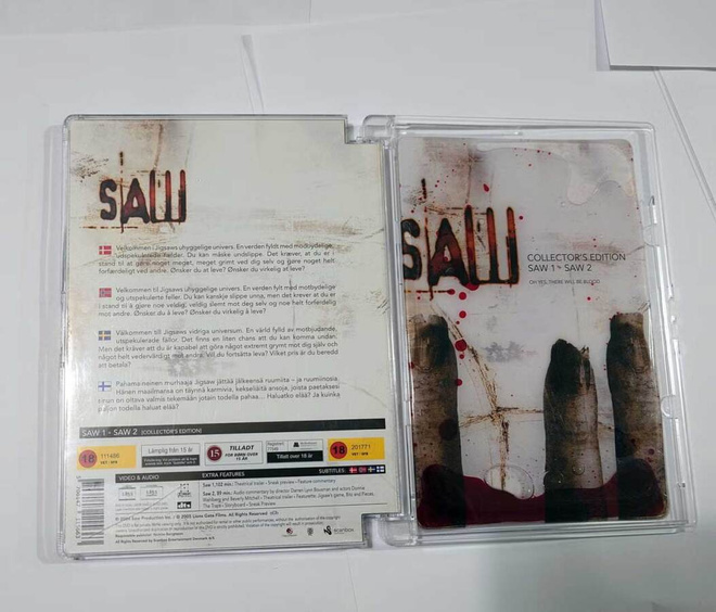 Saw 1 + 2 Collector's Edition DVD suomitekstit