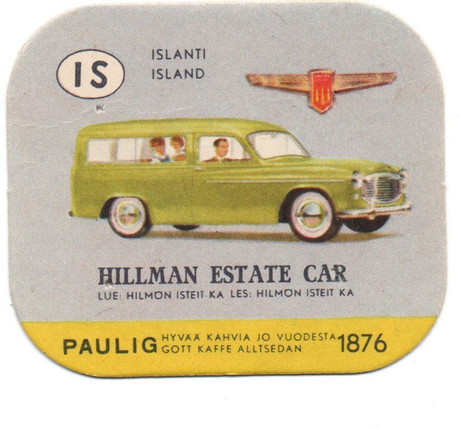Kahvilappu Paulig HILLMAN ESTATE CAR