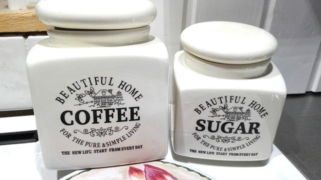 KERAAMISET BEAUTIFUL HOME, COFFEE JA SUGAR - PURKIT