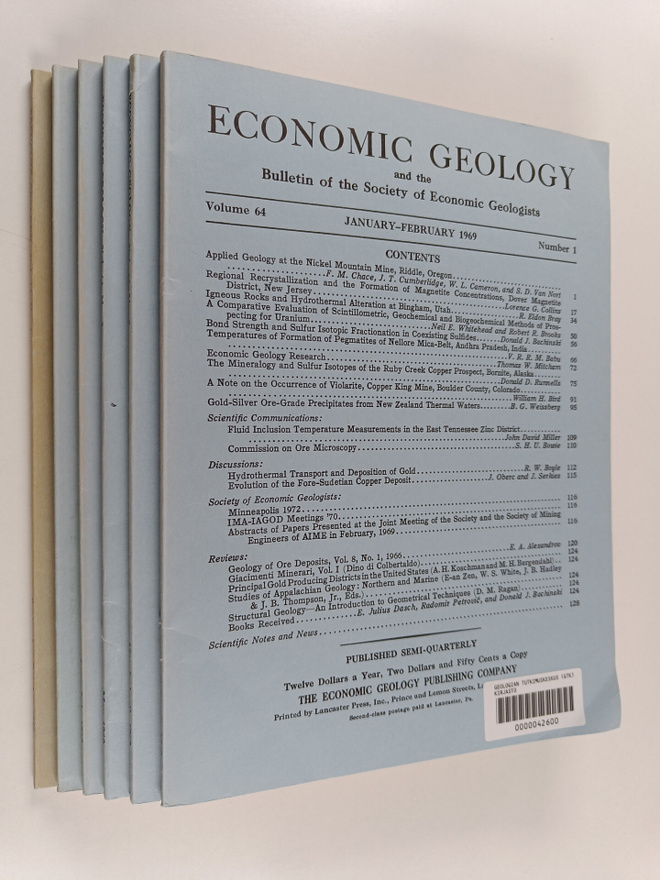 Economic Geology and the Bulletin of the Society of Econo...