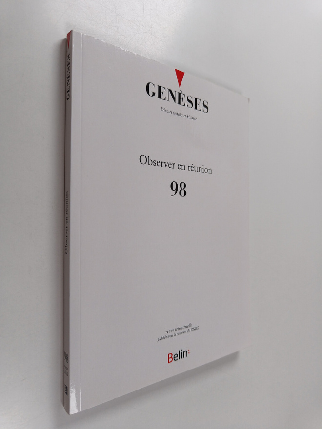 Geneses no98 : Observer en reunion
