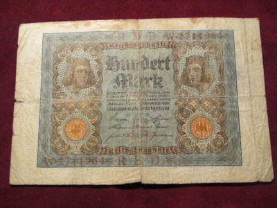 100 mark 1920 Saksa-Germany