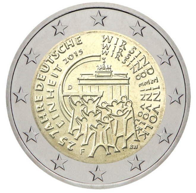 ** SAKSA 2€ 2015 Yhtenäinen Saksa pillerissä **