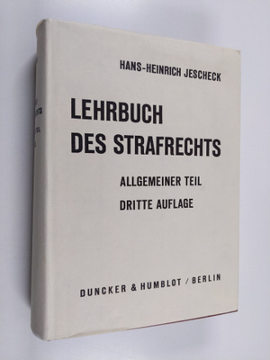 Hans Heinrich Jescheck : Lehrbuch des Strafrechts - allge...
