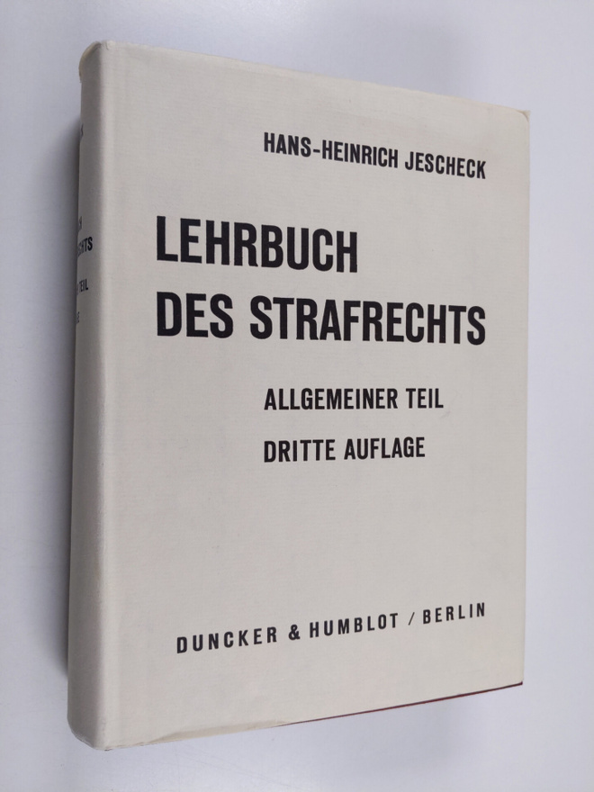 Hans Heinrich Jescheck : Lehrbuch des Strafrechts - allge...