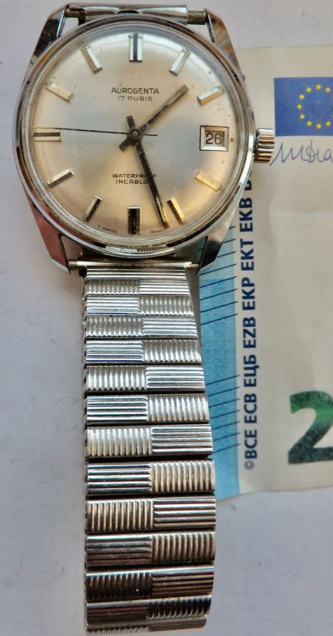VANHA Kello Aurogenta Water Resistant Incabloc Sveitsi