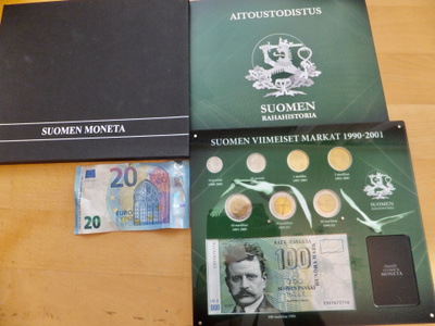 VANHA Setti Suomen Viimeiset Markat mm 100 mk 1986 Pakkasile
