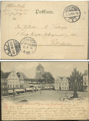 Saksa 1898 kenttäpostikortti