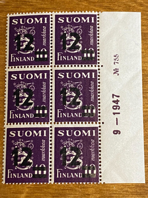 LEIJONA MALLI 1930 12MK/10MK LISÄPAINAMA NUMEROKUUSILO**