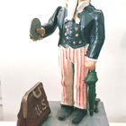 Vintage Uncle Sam valurautainen mekaaninen kolikkopankki - pikkukuva 1