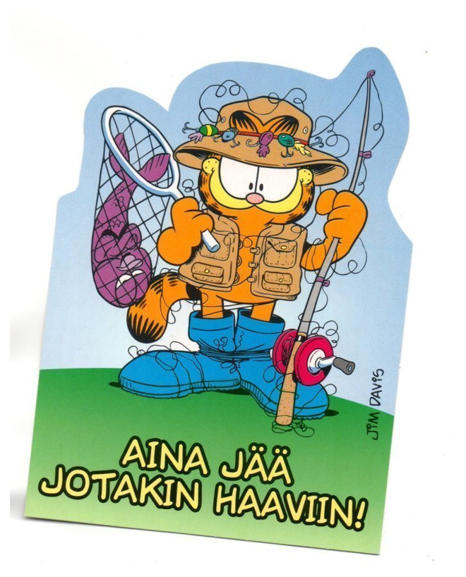 °°AINA JÄÄ JOTAKIN HAAVIIN!" -KORTTI /Karvinen