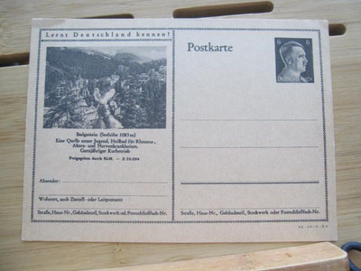 Deutsches Reich Hitler ehiökortti