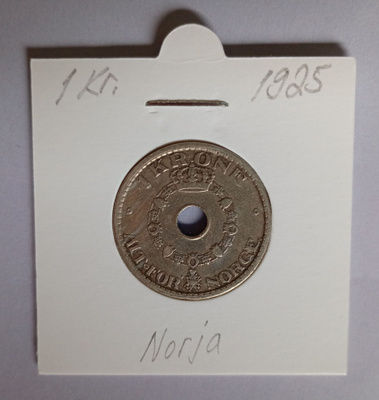 Norja 1 Kroner v.1925 KM#385
