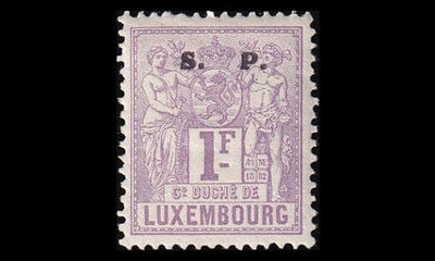 Luxemburg 45B ** Virkamerkki 1 Fr ((13½) (1882)