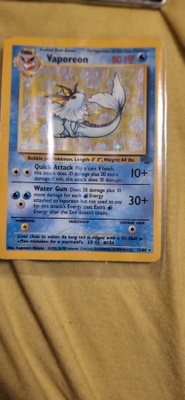 Vaporeon 12/64 Jungle set RARE Holographic card