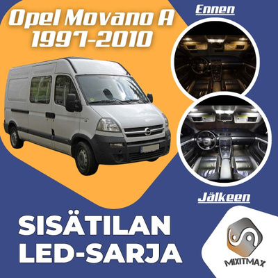 Opel Movano A Sisätilan LED-sarja 8-osainen