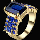 78 .. 14K Gold Sapphire CZ Todella Kaunis  .. Sormus - pikkukuva 1