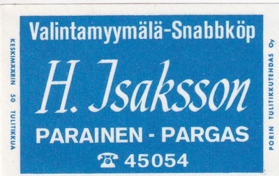 Parainen - Pargas, H. Isaksson ,   s84