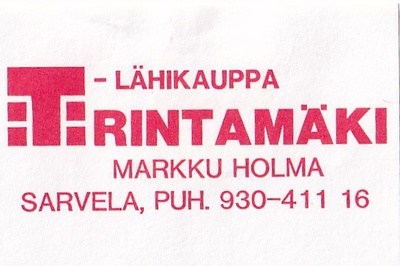 Sarvela. T : Rintamäki. Markku Holmala   b501