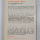 Seymour Martin Lipset ym. : Elites in Latin America - pikkukuva 2