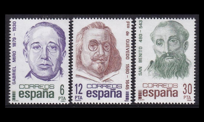 Espanja 2501-3 ** Merkkihenkilöitä (1981)