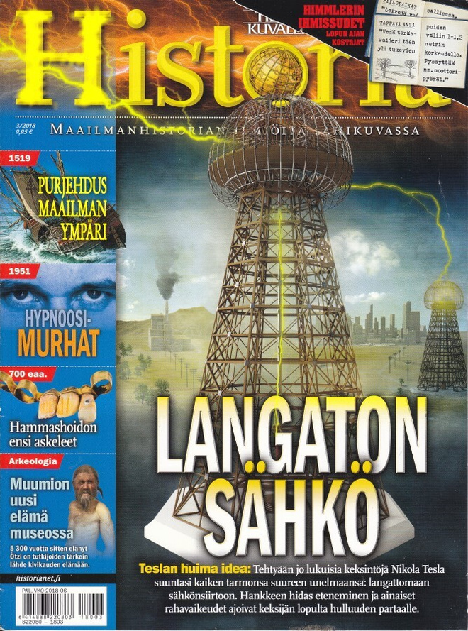 Tieteen Kuvalehti HISTORIA 3/2018 Langaton sähkö