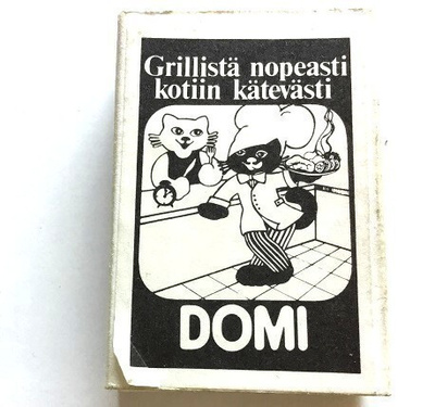 Domi Tulitikkuaski Musta Kokki kissa
