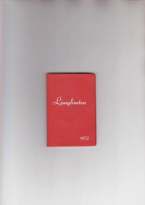 Ljusglimten, kalenteri, näkövamm., Finlands Svenska, 1973.