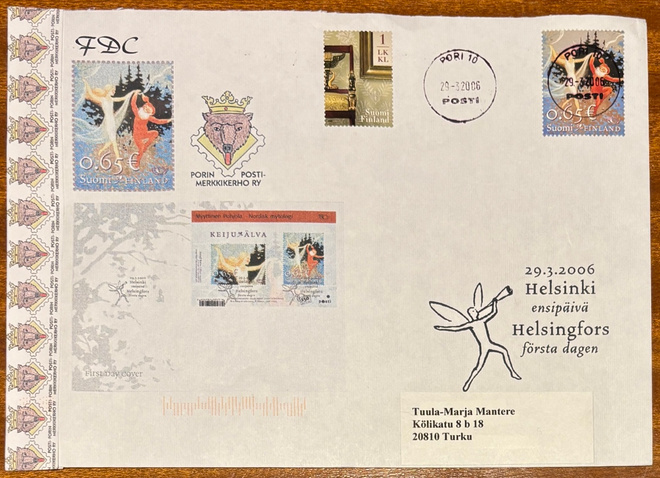 Ensipäiväkuori FDC Suomi, Pori