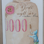 Tonttu viiltää auki kultarahasäkkiä, Uusi Vuosi, p. 1908 - pikkukuva 1