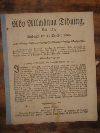 Sanomalehti : Åbo allmänna tidning 15.10.1814