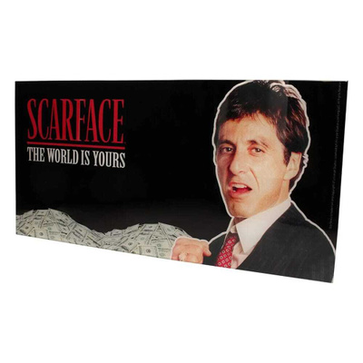 SCARFACE GLASS POSTER THE WORLD IS YOURS (BLACK) (45 391) 60