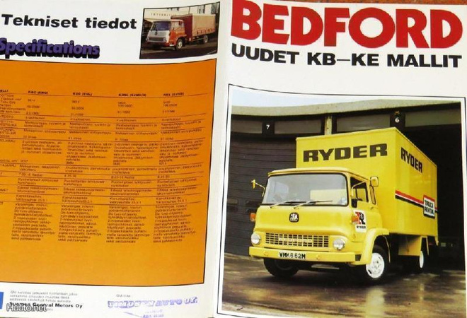 1976 Bedford KB KE kuorma-auto esite - suomalainen