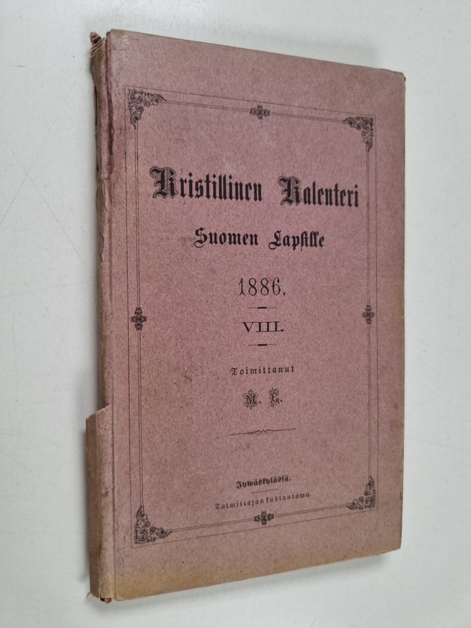 Kristillinen Kalenteri Suomen lapsille , 1886 : VIII