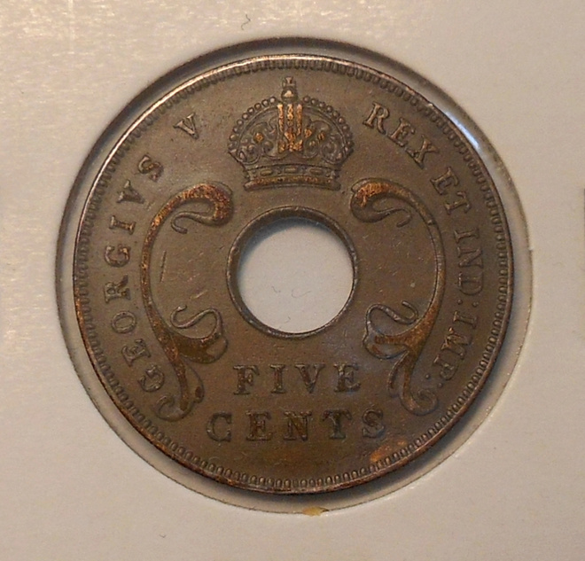 East Africa. 5 cents 1935.