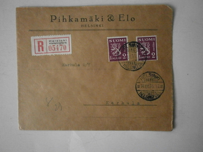Helsinki Rec., Pihkamäki & Elo 14.9.1935