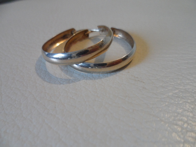 Korvarenkaat 25 x 4mm Hopea v.1999